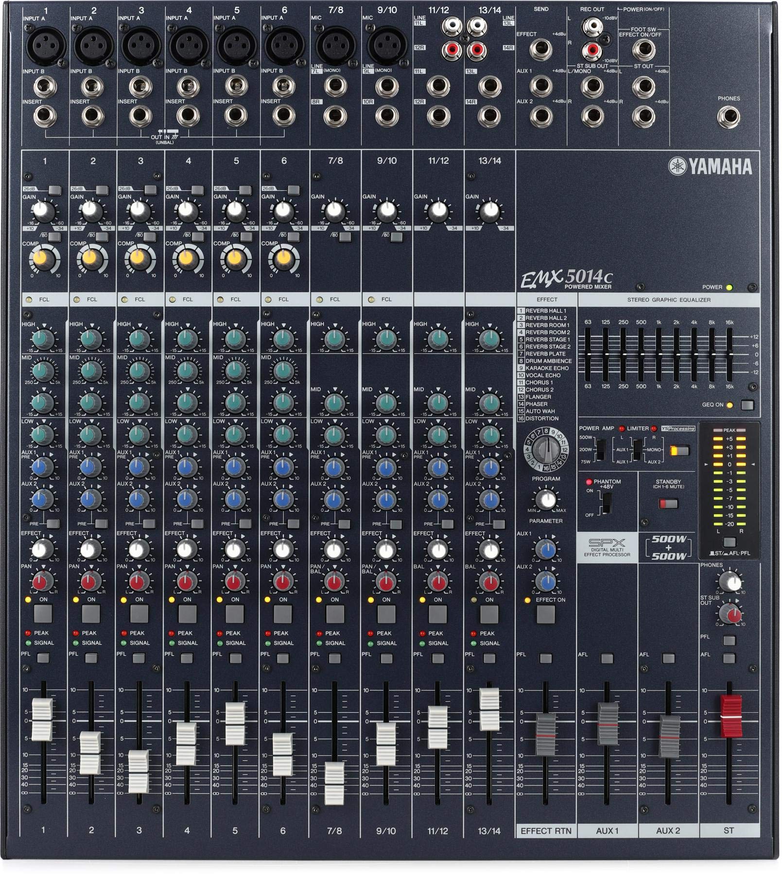 Amazon.com: Yamaha EMX5014C 14-Input Powered Mixer : Musical